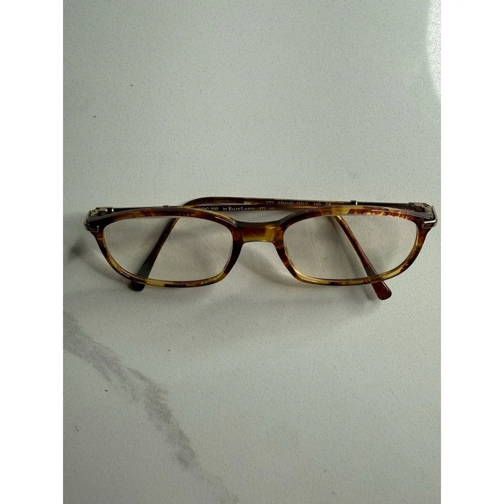 Vtg POLO Ralph Lauren 232 Classic Eyeglasses Italy Tortoise Retro YTZ 140